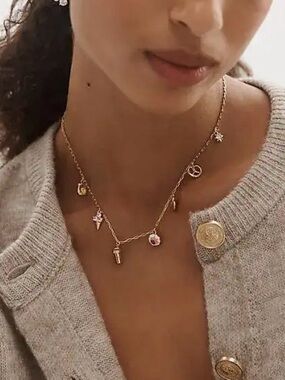 NWT Anthropologie Festive Icon Charm Necklace O/S
